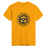 On the Open Road - Retired Trucker Tee - Gold - Print Material