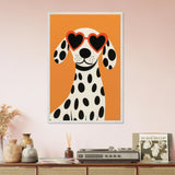 Cool Dalmatian Wooden Framed Poster – Dog Lover Gift - - Wooden Framed Posters