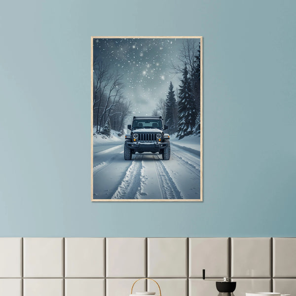 Bold Roads Ahead – Wooden Poster for Car Lovers - Wood frame - Wooden Framed Posters