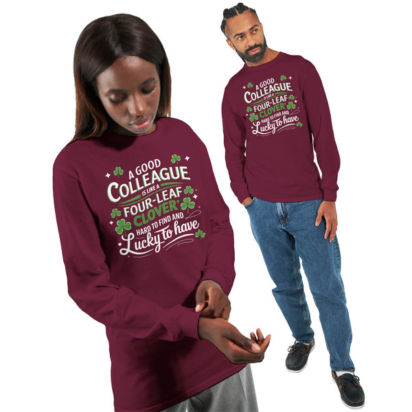 Lucky to Have You Colleague Long-sleeve Tee - - Long Sleeves T-shirts