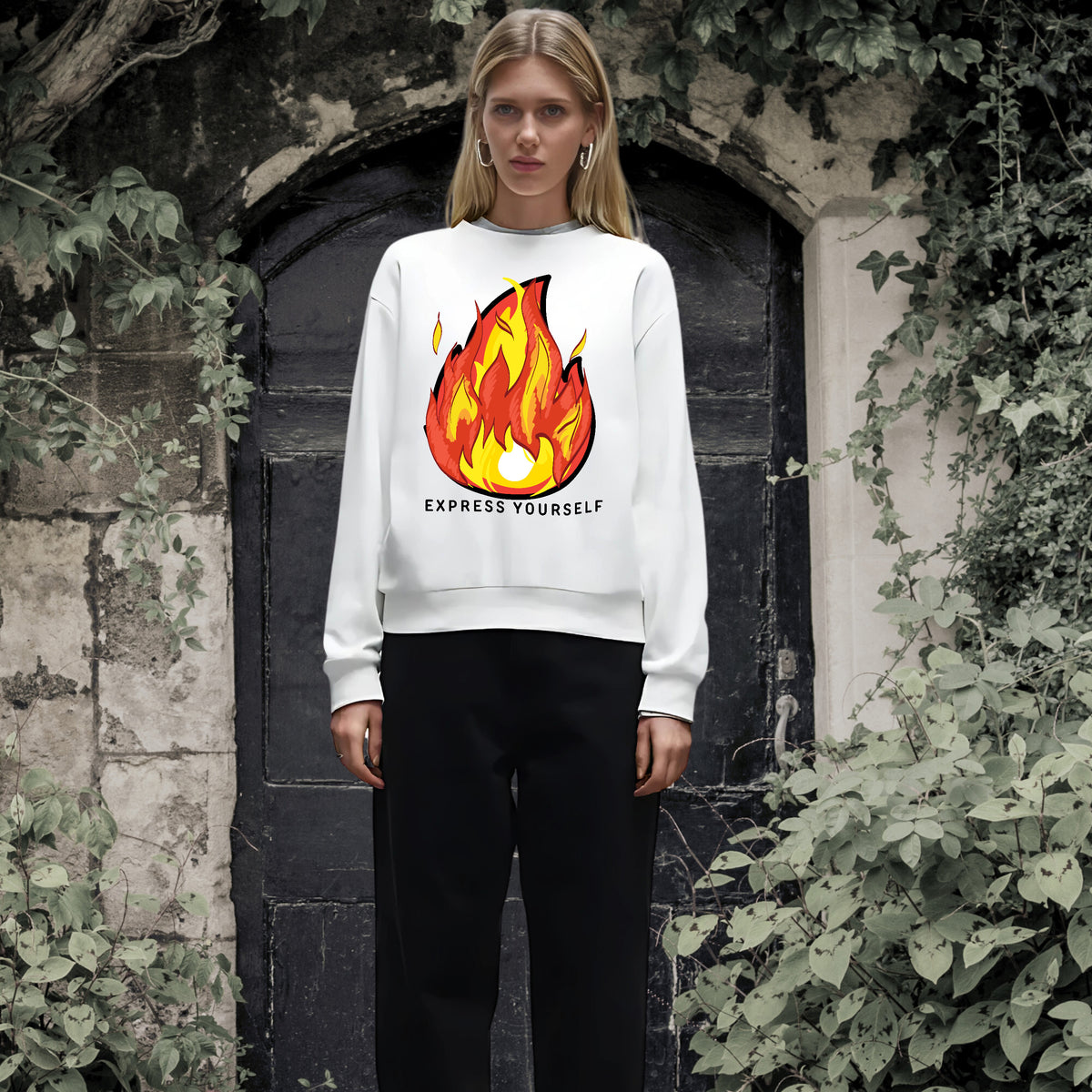 Flames of Expression - Ignite Your Style - - Sweatshirts