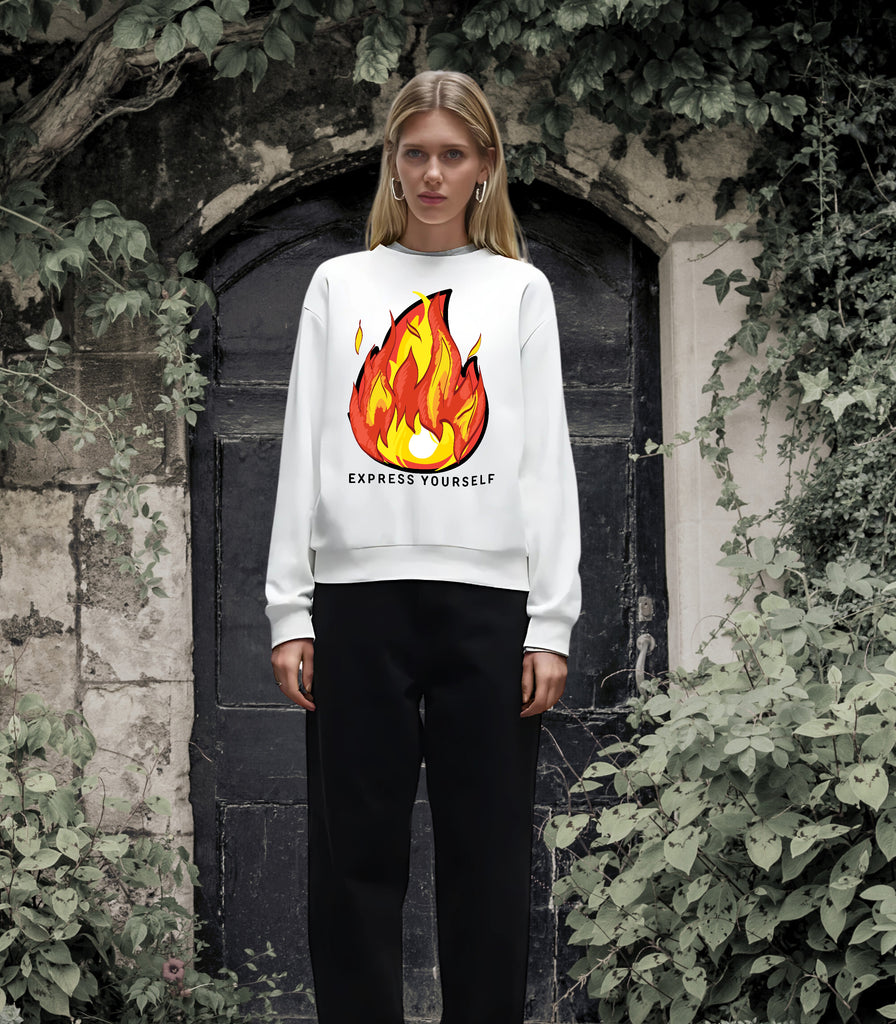 Flames of Expression - Ignite Your Style - - Sweatshirts