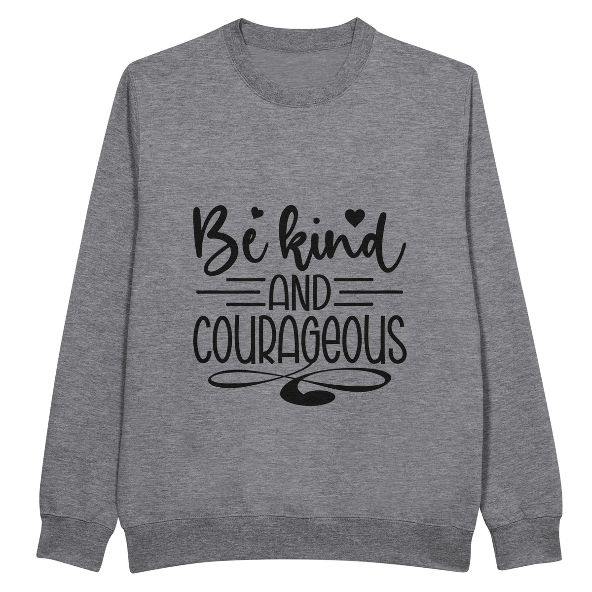 Be Kind & Courageous - Wear Your Identity Boldly - Heather Gray - Crewneck Sweatshirts