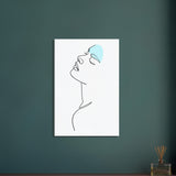 Whispers of Art - Minimalist Face Canvas - 60x90 cm 24x36″ - Canvas Prints