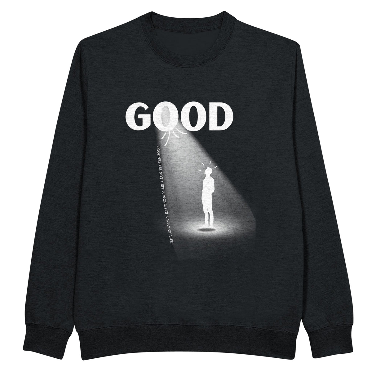 Shine Bright with Goodness - Black - Crewneck Sweatshirts