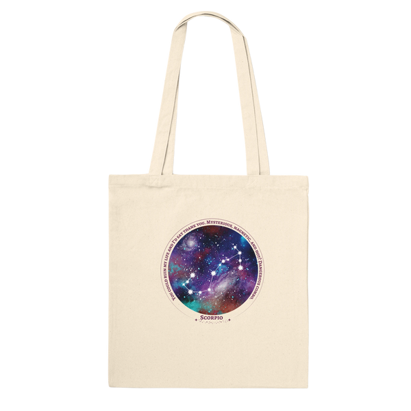Premium Zodiac Tote Bag Gift for Astrology Fans - Scorpio - Tote Bags