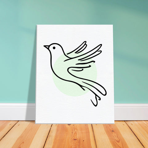 Image of Soaring Grace - Minimalist Bird Canvas Art
