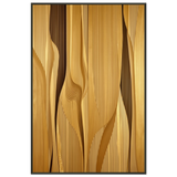 Golden Flow - Abstract Texture Framed Poster - - Metal Framed Posters