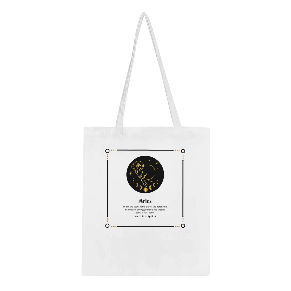 Zodiac-Themed Classic Tote Bag for Soulful Gifting - Aries - Tote Bags