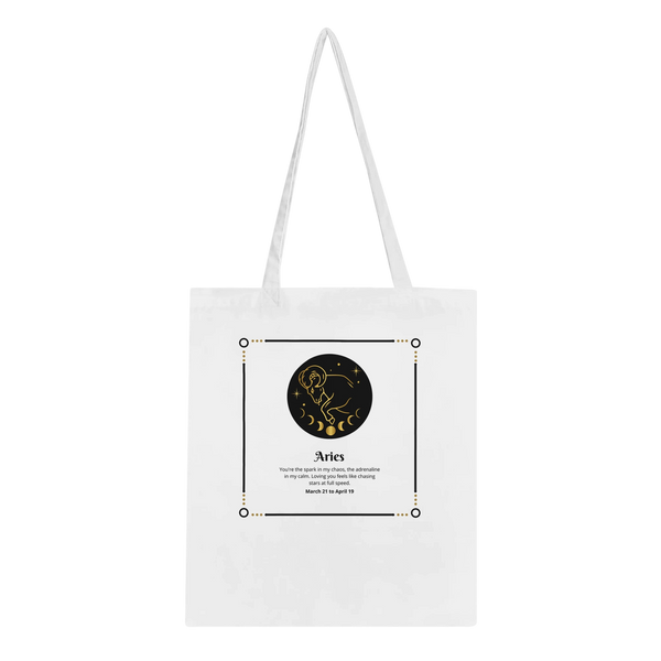 Zodiac-Themed Classic Tote Bag for Soulful Gifting - Aries - Tote Bags