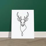 Timeless Beauty - Majestic Deer Outline Canvas - 40x50 cm 16x20″ - Canvas Prints