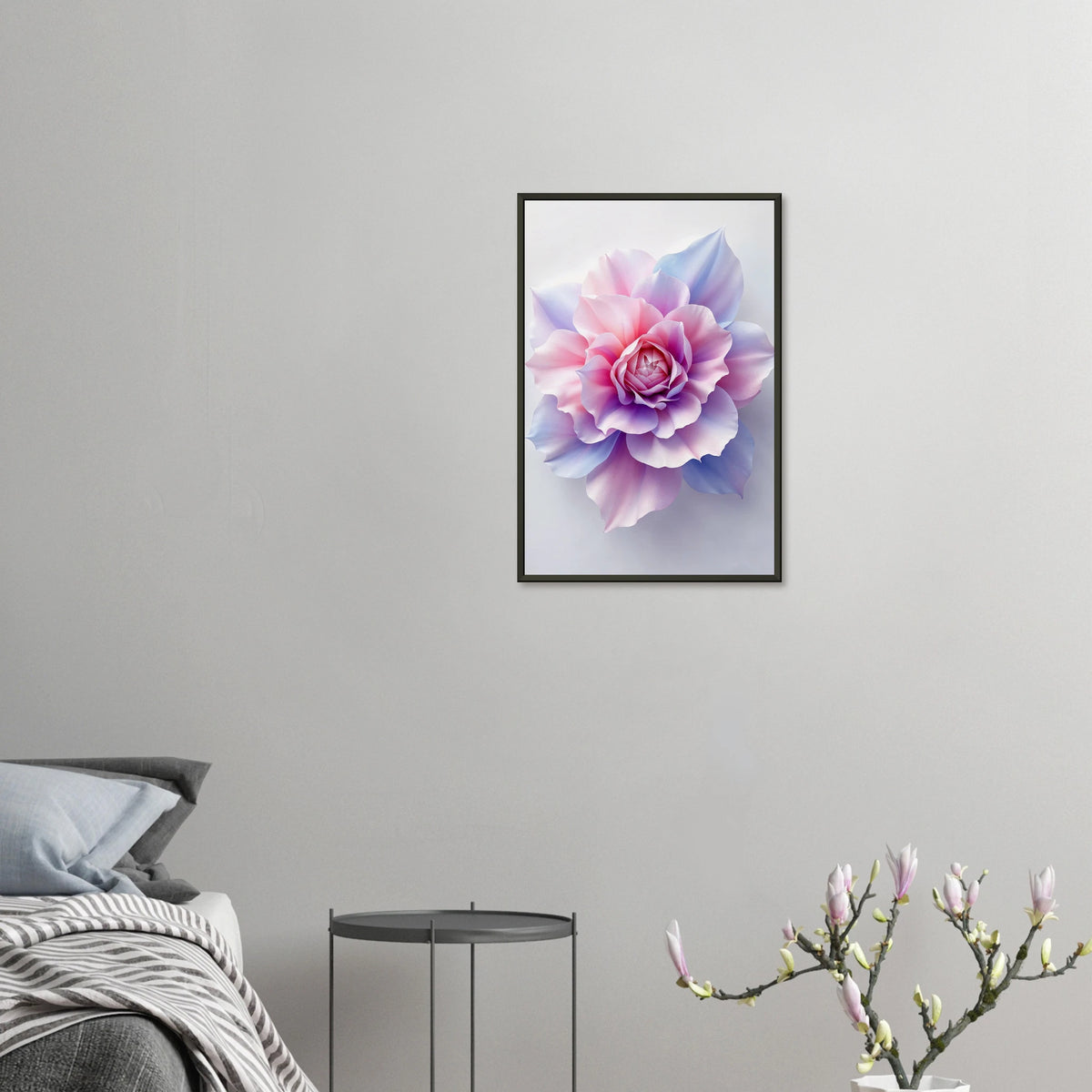 Pastel Bloom - Floral Art Framed Poster - 40x60 cm 16x24″ - Metal Framed Posters