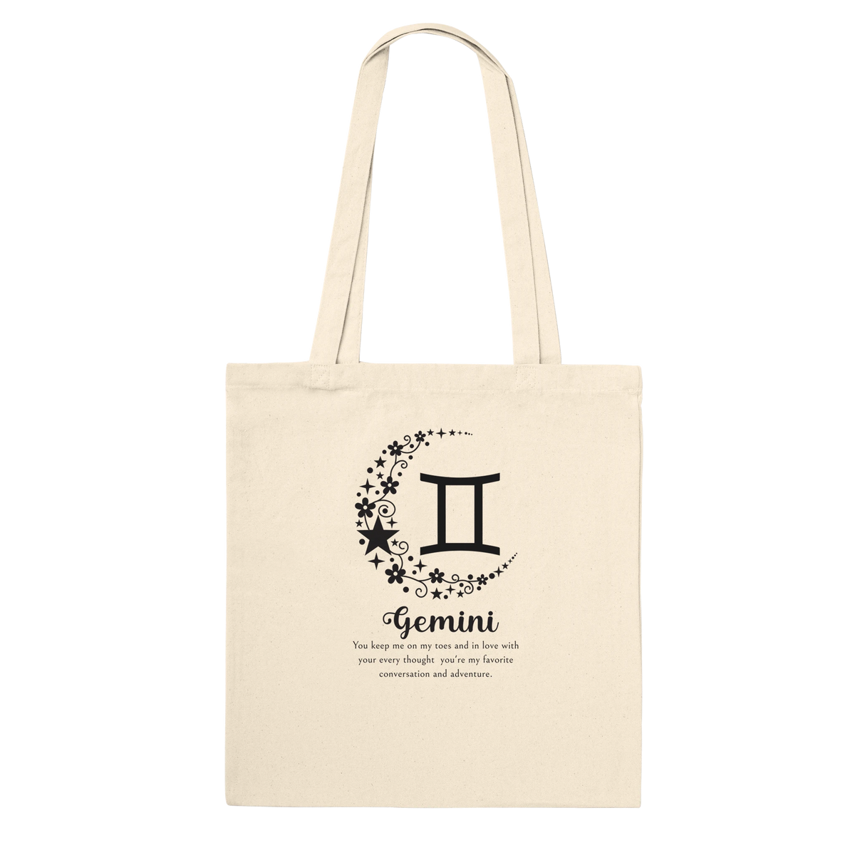 Personalized Star Sign Tote for Friends - Gemini - Tote Bags