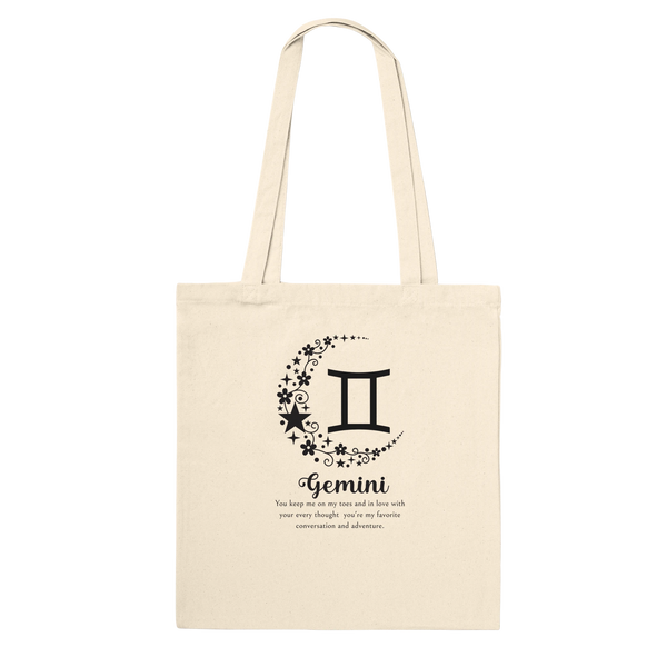 Personalized Star Sign Tote for Friends - Gemini - Tote Bags