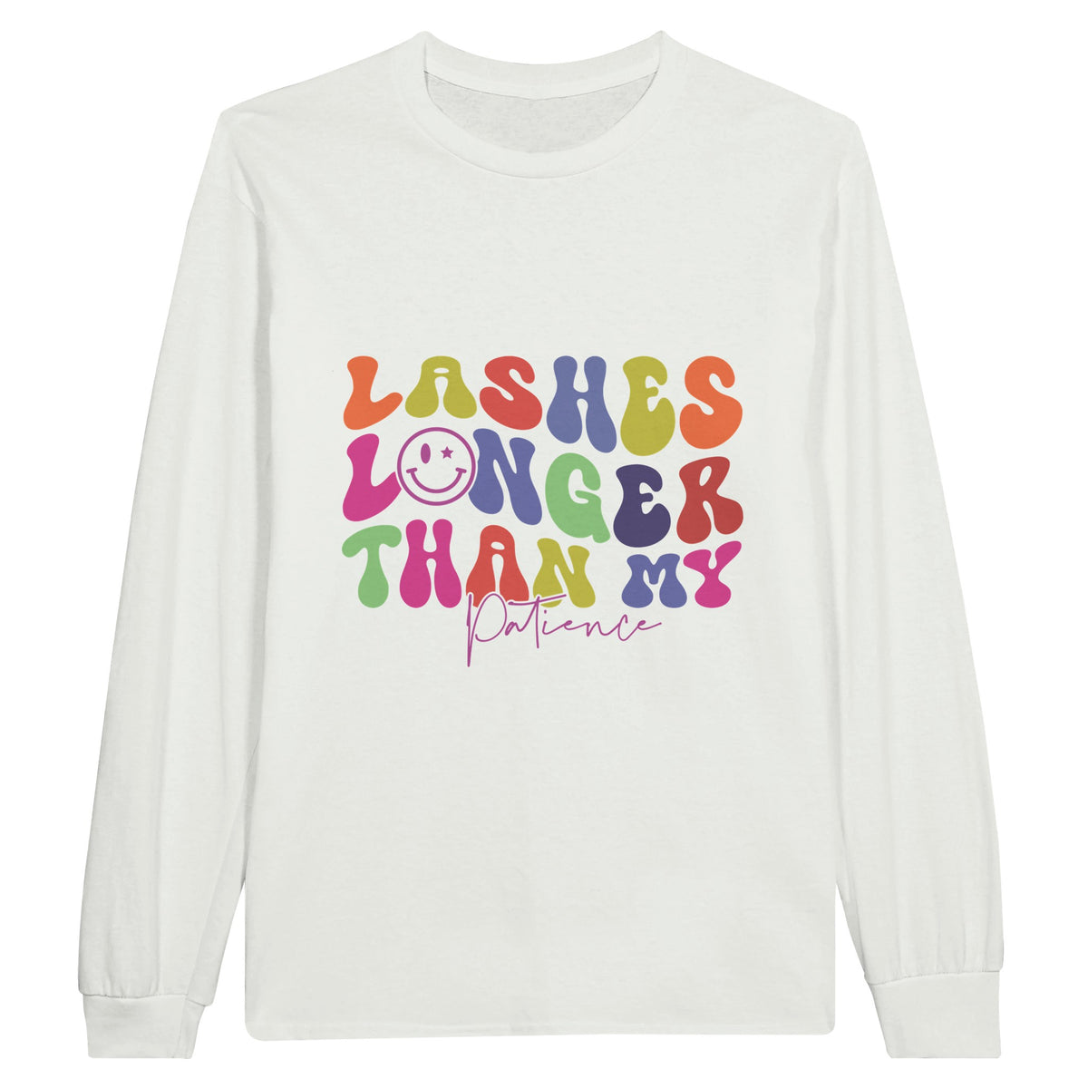 Patience Tested - Lashes Longer Than My Limits - White - Sweatshirt