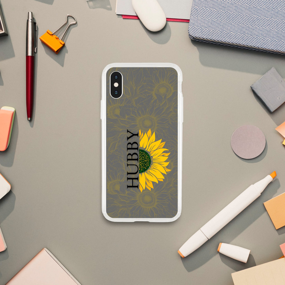 Sunflower Duo - WIFEY & HUBBY iPhone Cases - iPhone XS Phone Case For Hubby - Tech Accessories