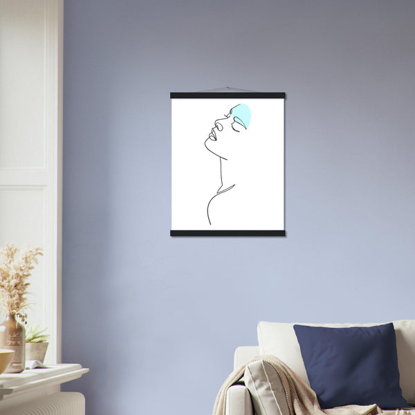 Modern Simplicity - Line Art Poster with Premium Finish - - Posters With Hanger