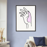 Gentle Expression - Hand Illustration in Premium Frame - 60x80 cm 24x32″ Black frame - Wooden Framed Posters