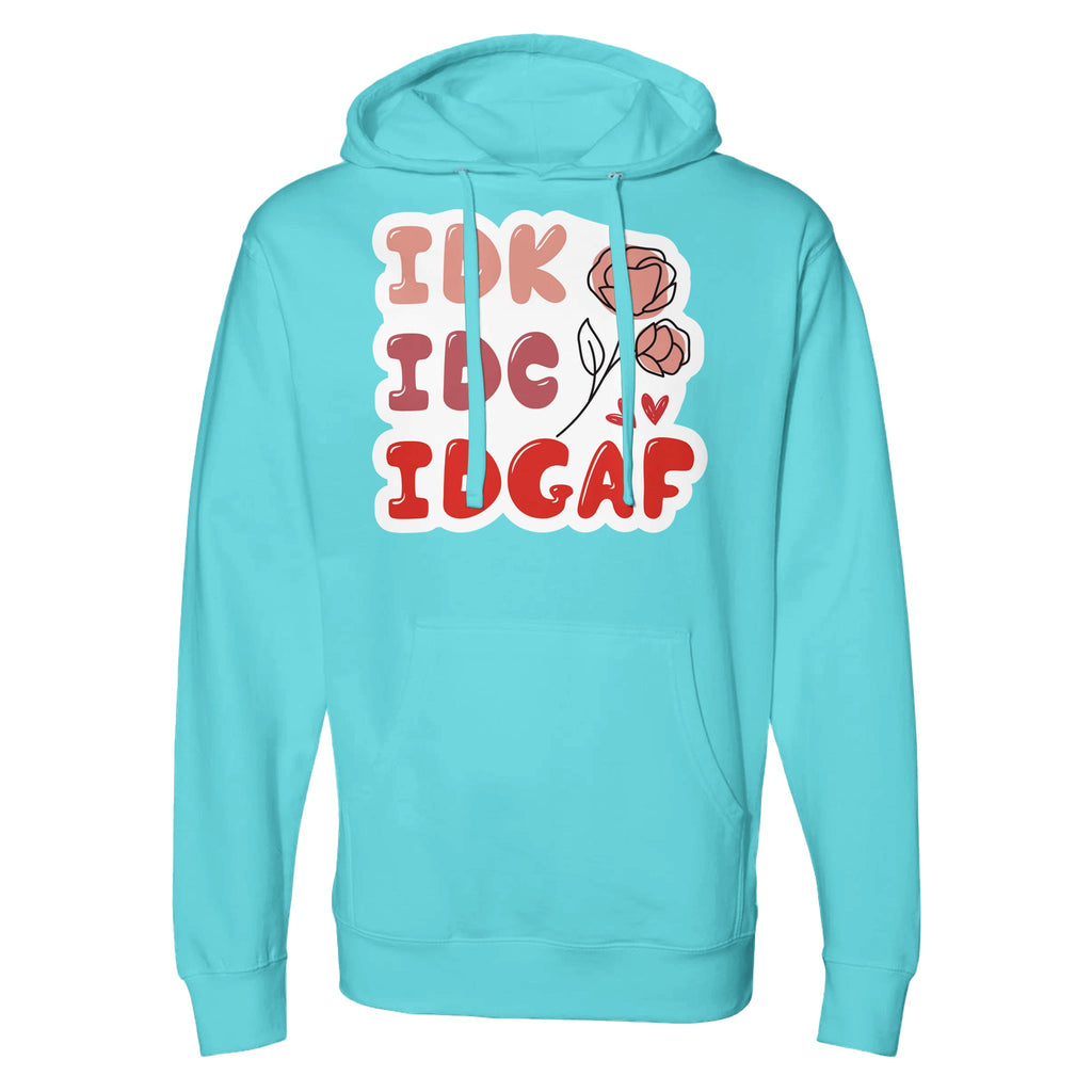 Bold Self-Expression - The IDGAF Statement Piece - blue aqua - Hoodies