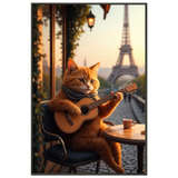 Parisian Serenade – Giftomory Cat Poster - - Metal Framed Posters