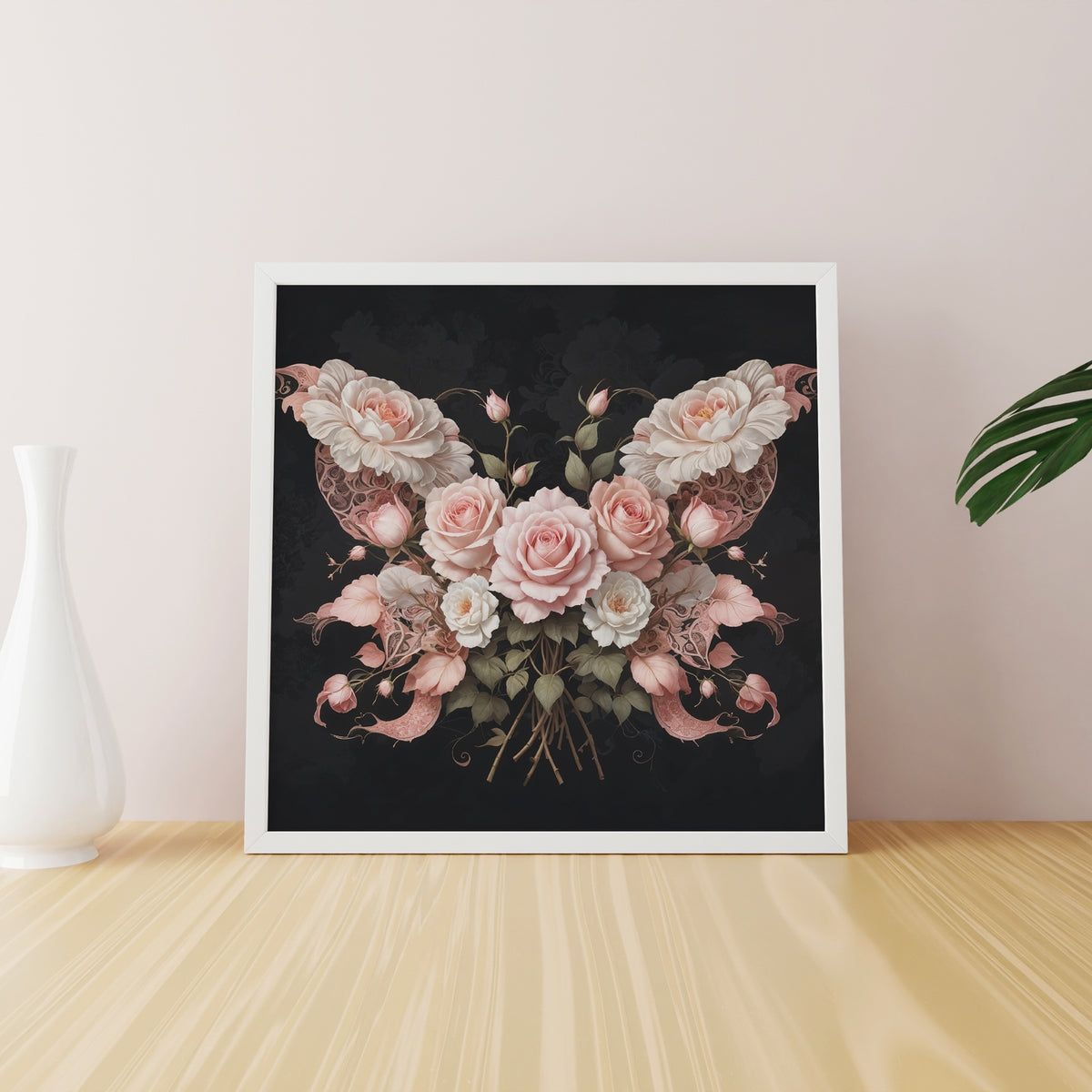 Delicate Roses - Endless Grace - 20x20 - Framed Posters