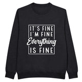 All Fine Here - Relaxed Cotton Classic - Black - Sweatshirts