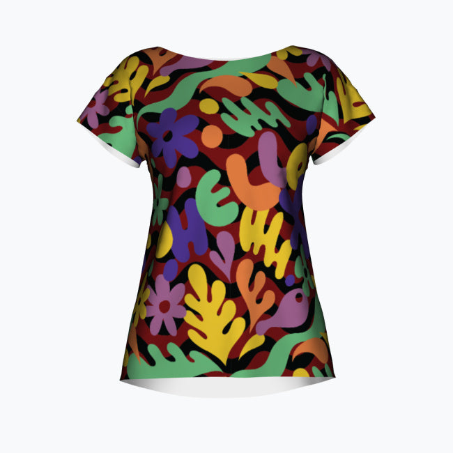 Playful Patterns Welcome Top - Say Hello Vibrantly - - T-shirts