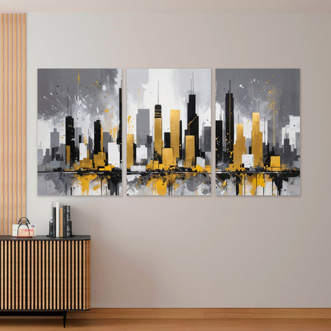 Image of Shimmering Heights - Abstract Cityscape