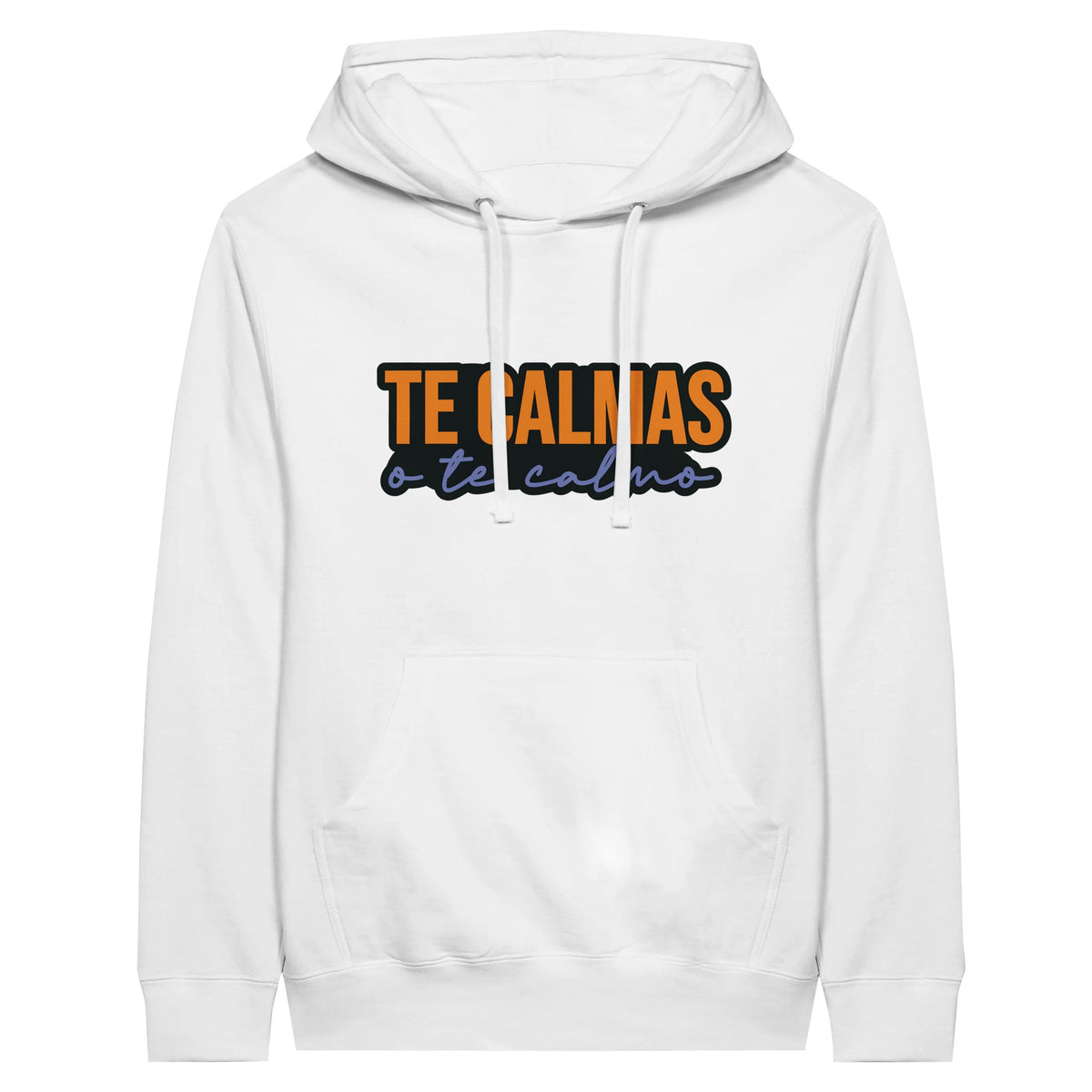 The Calmas Premium Unisex Hoodie - Embrace Serenity - White - Print Material