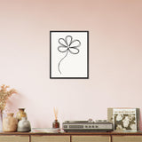 Simplicity in Bloom - Vintage-Inspired Floral Art - 40x50 cm 16x20″ Black frame - Wooden Framed Posters