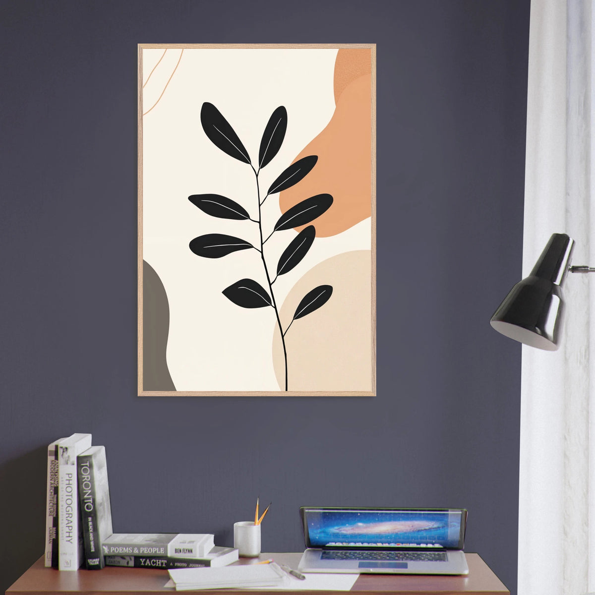Botanical Calm – Wooden Framed Poster for Her - Wood frame - Wooden Framed Posters