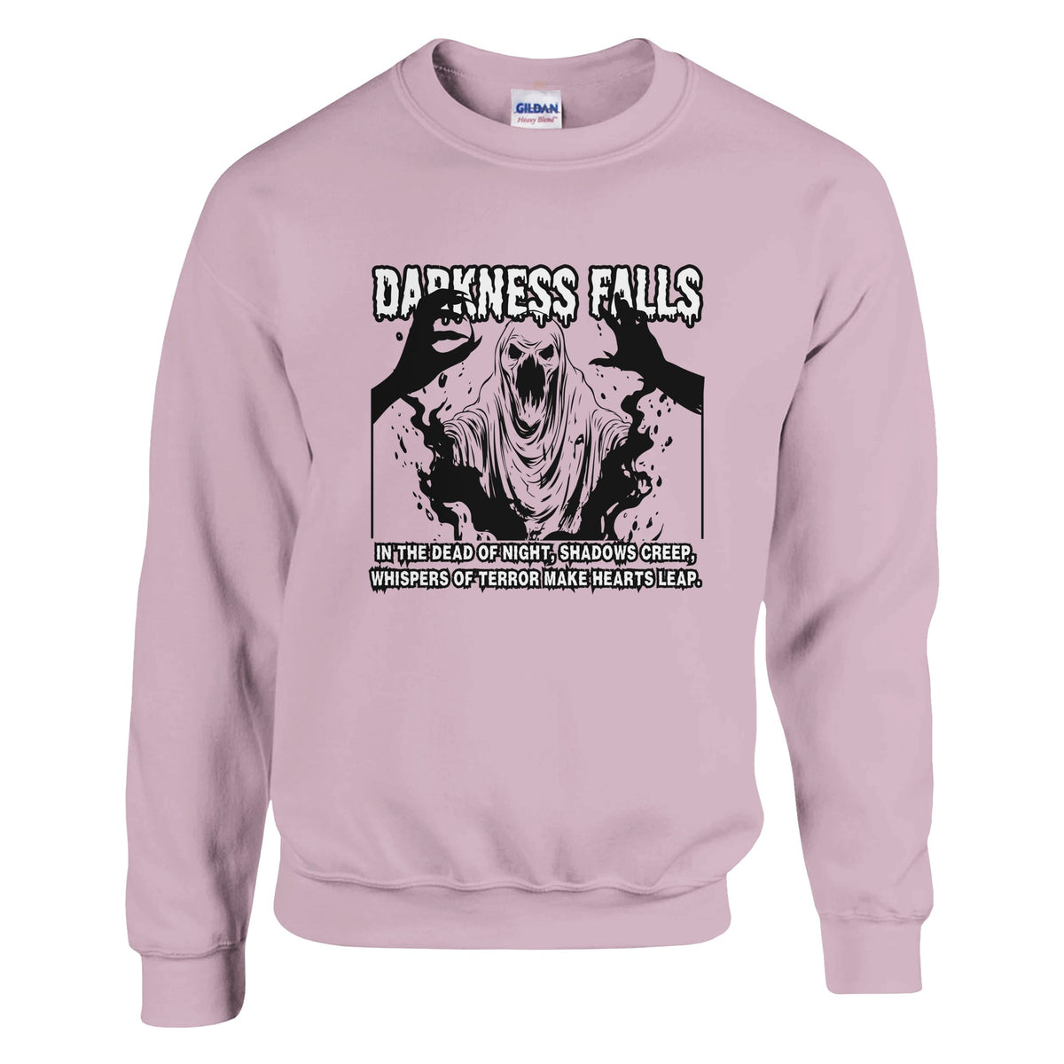 Whispers in the Night - Darkness Falls Crewneck - Light Pink - Sweatshirts