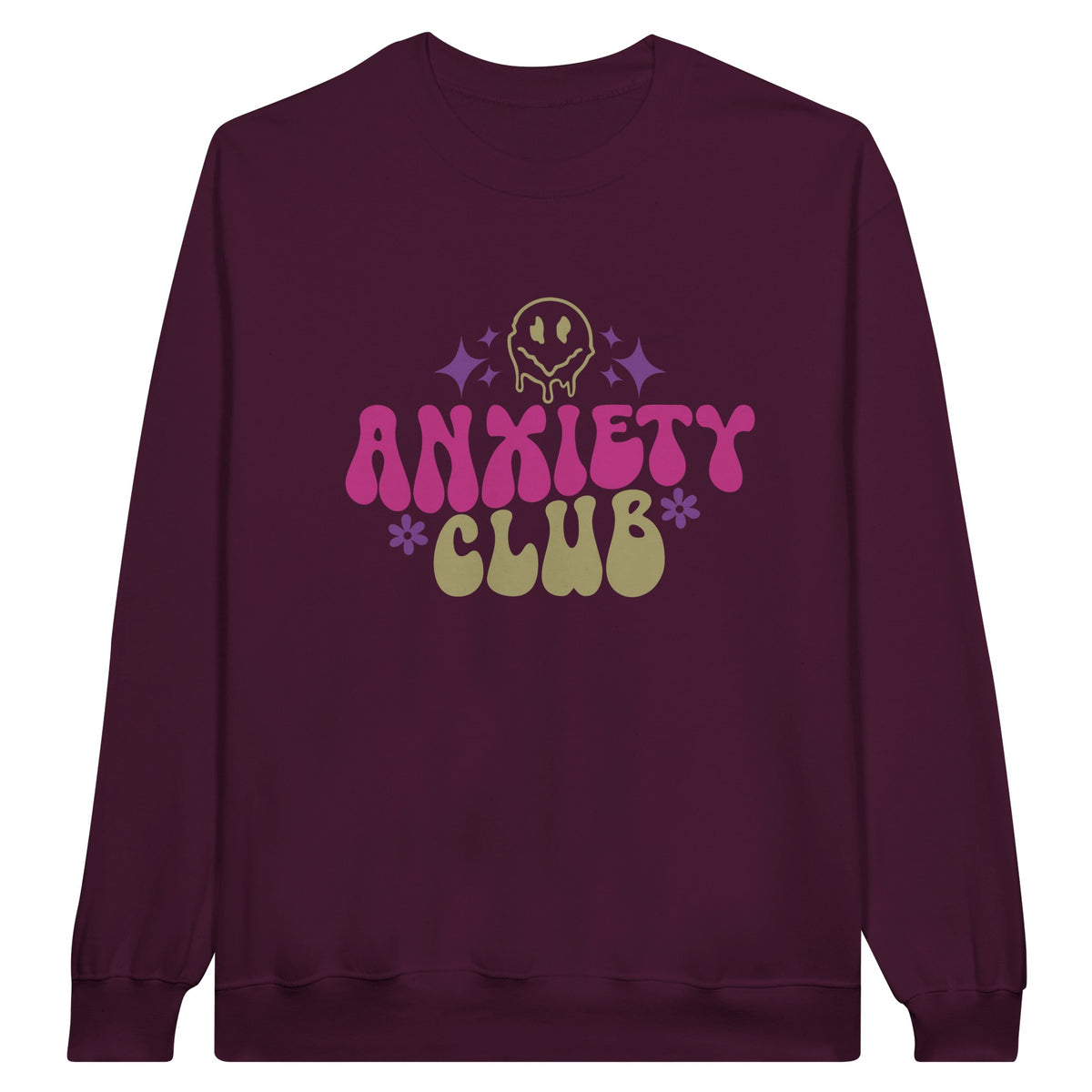 United in Struggle - Proud Member of the Anxiety Club - Maroon - Print Material