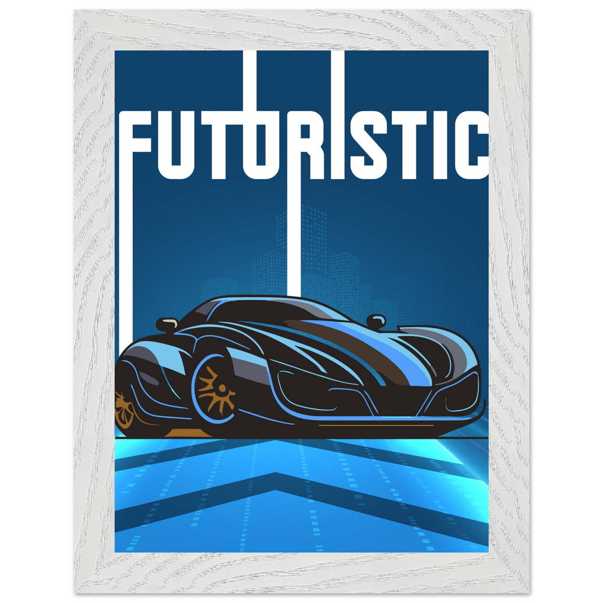 Futuristic Elegance - Premium Framed Poster - 15x20 cm 6x8″ White frame - Wooden Framed Posters