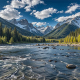 Mountain Majesty and Flowing Waters - - Posters