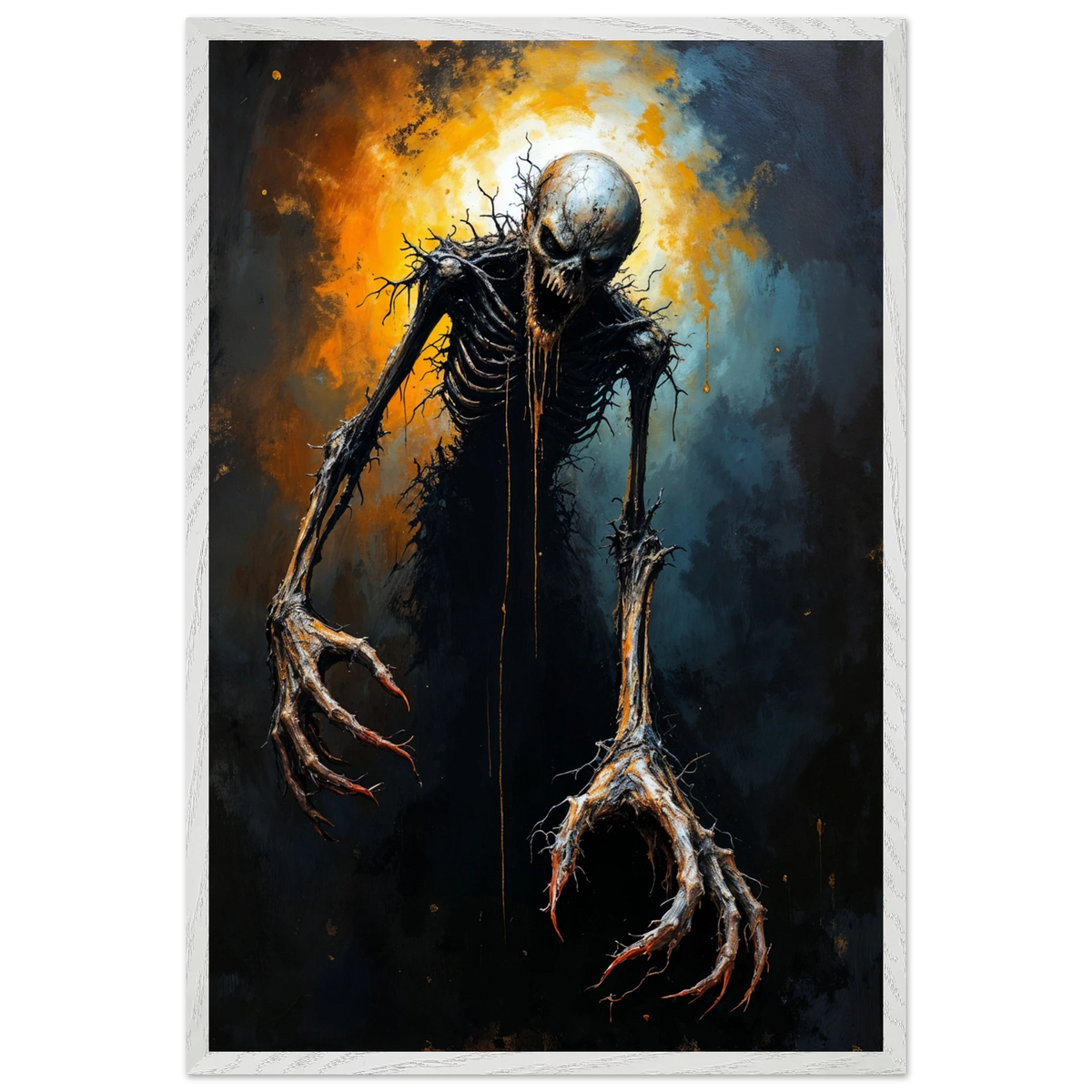 Nightmare Fuel – Wooden Wall Art for Horror Lovers - - Wooden Framed Posters