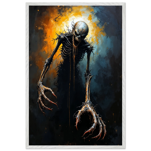 Nightmare Fuel – Wooden Wall Art for Horror Lovers - - Wooden Framed Posters