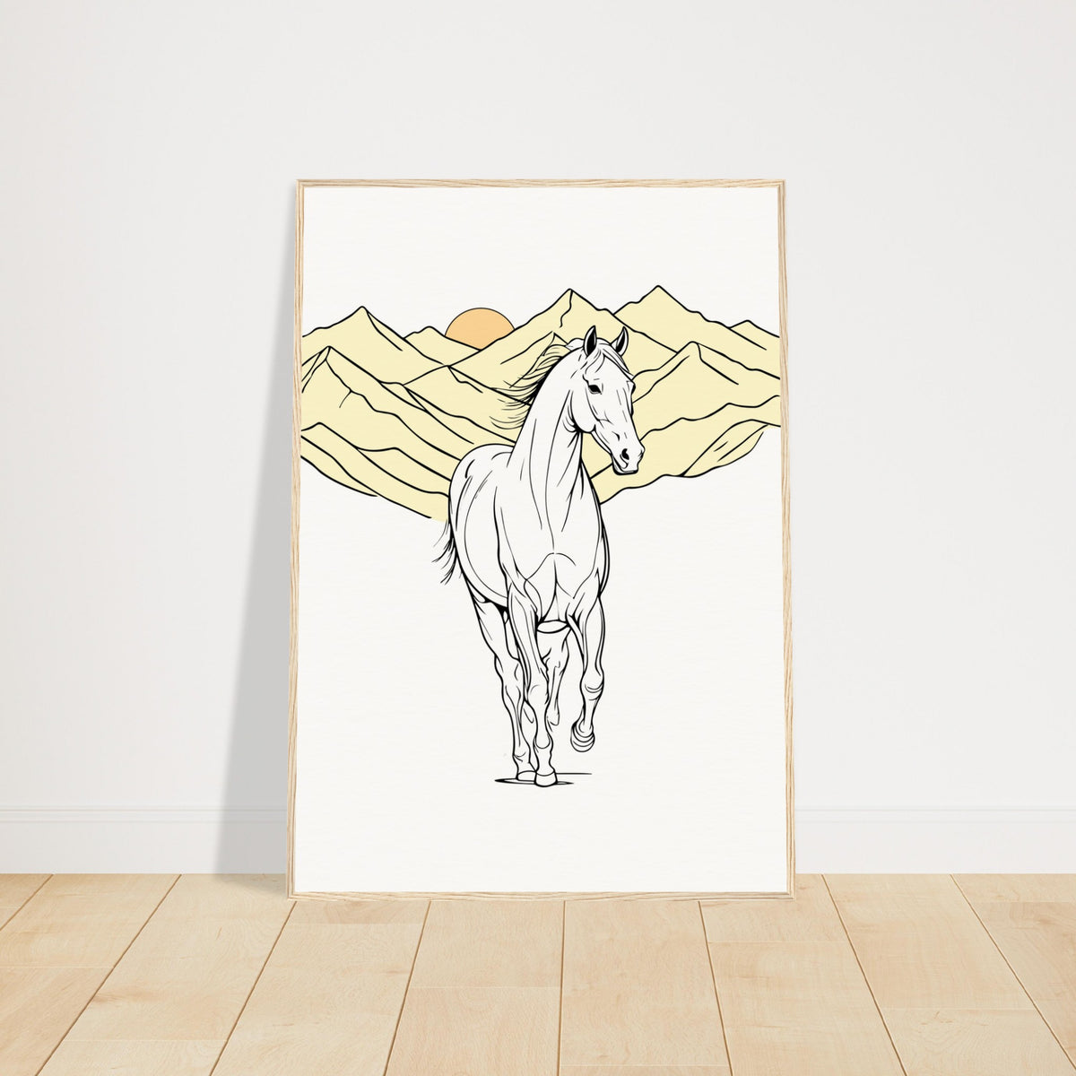 Mountain Majesty - The Spirit of the Wild - 70x100 cm 28x40″ Wood frame - Wooden Framed Posters