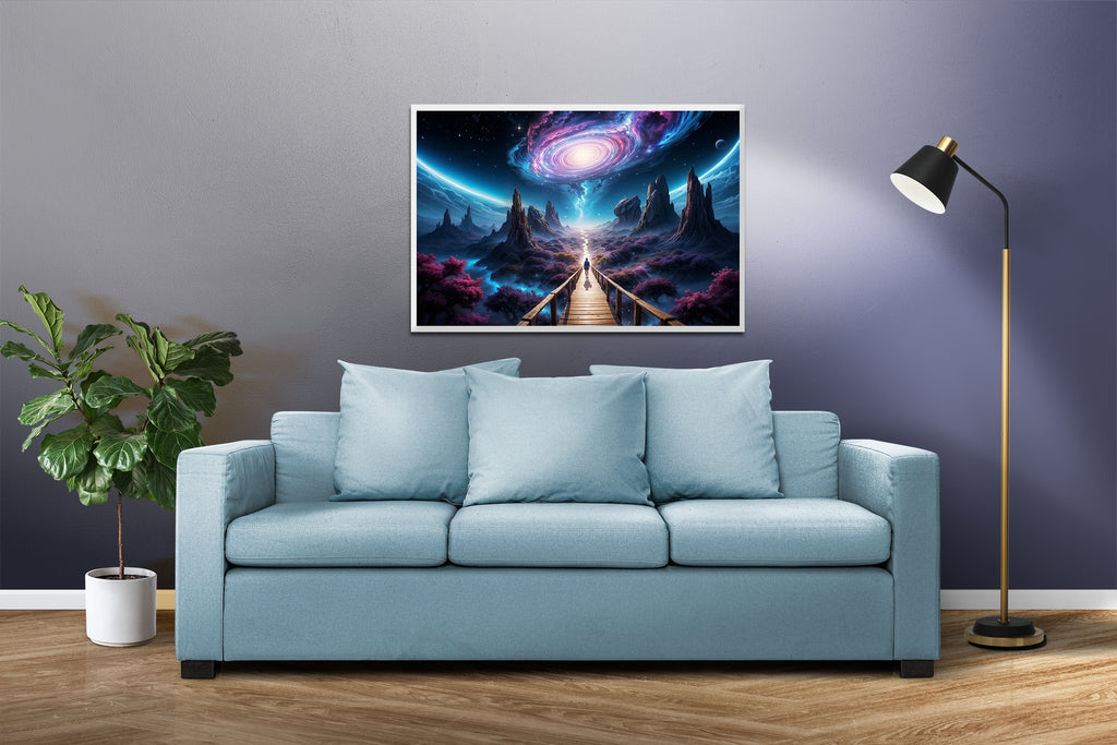 The Cosmic Bridge - A Galactic Escape - 24x36 - Framed Posters