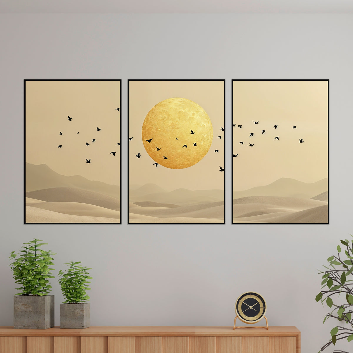 Flight Beneath the Desert Sun - Framed Poster - 24x36 - Wooden Framed Posters