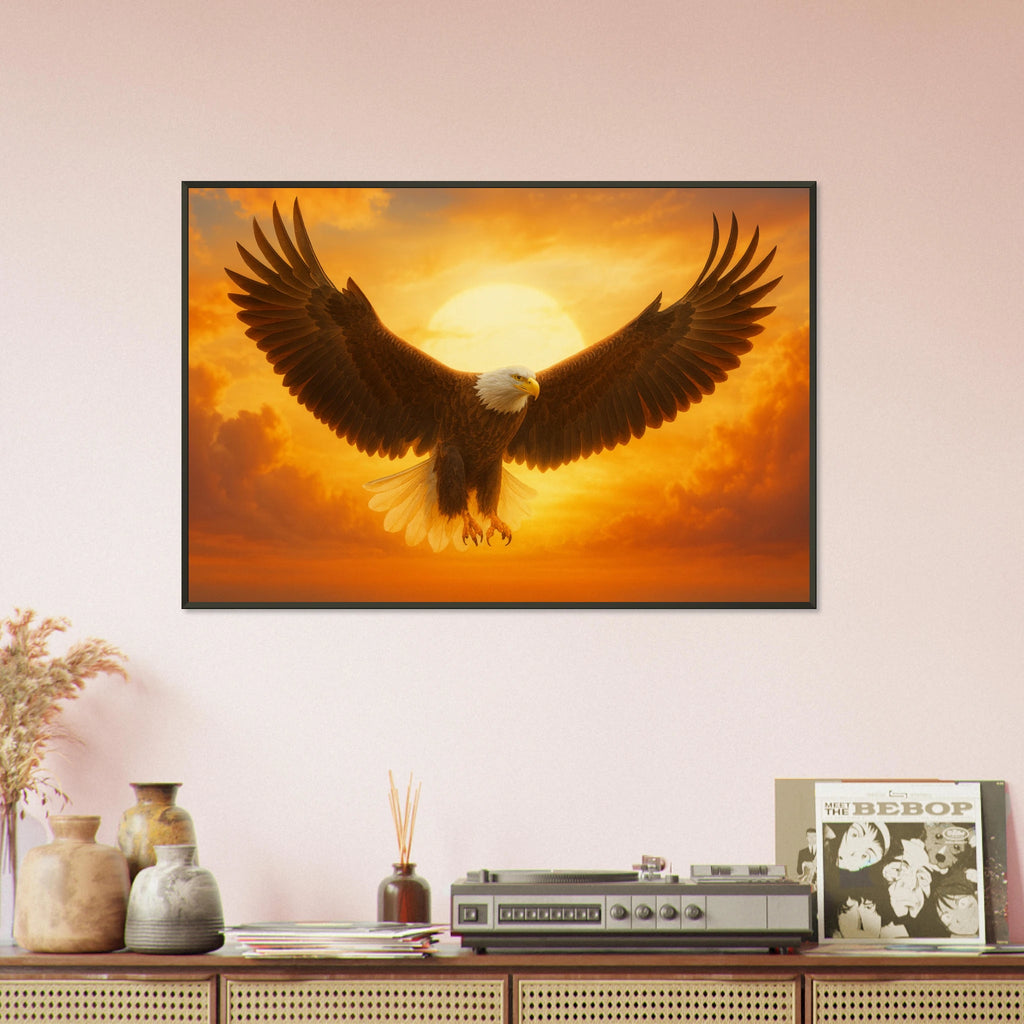 Majestic Eagle at Sunset – Metal Framed Poster - Default Title - Metal Framed Posters