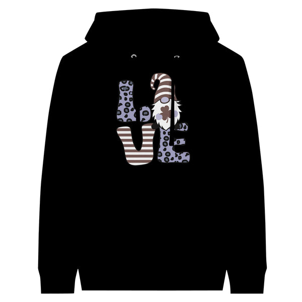 Christmas Gnome Love - Premium Unisex Pullover Hoodie - Black - Pullover Hoodies