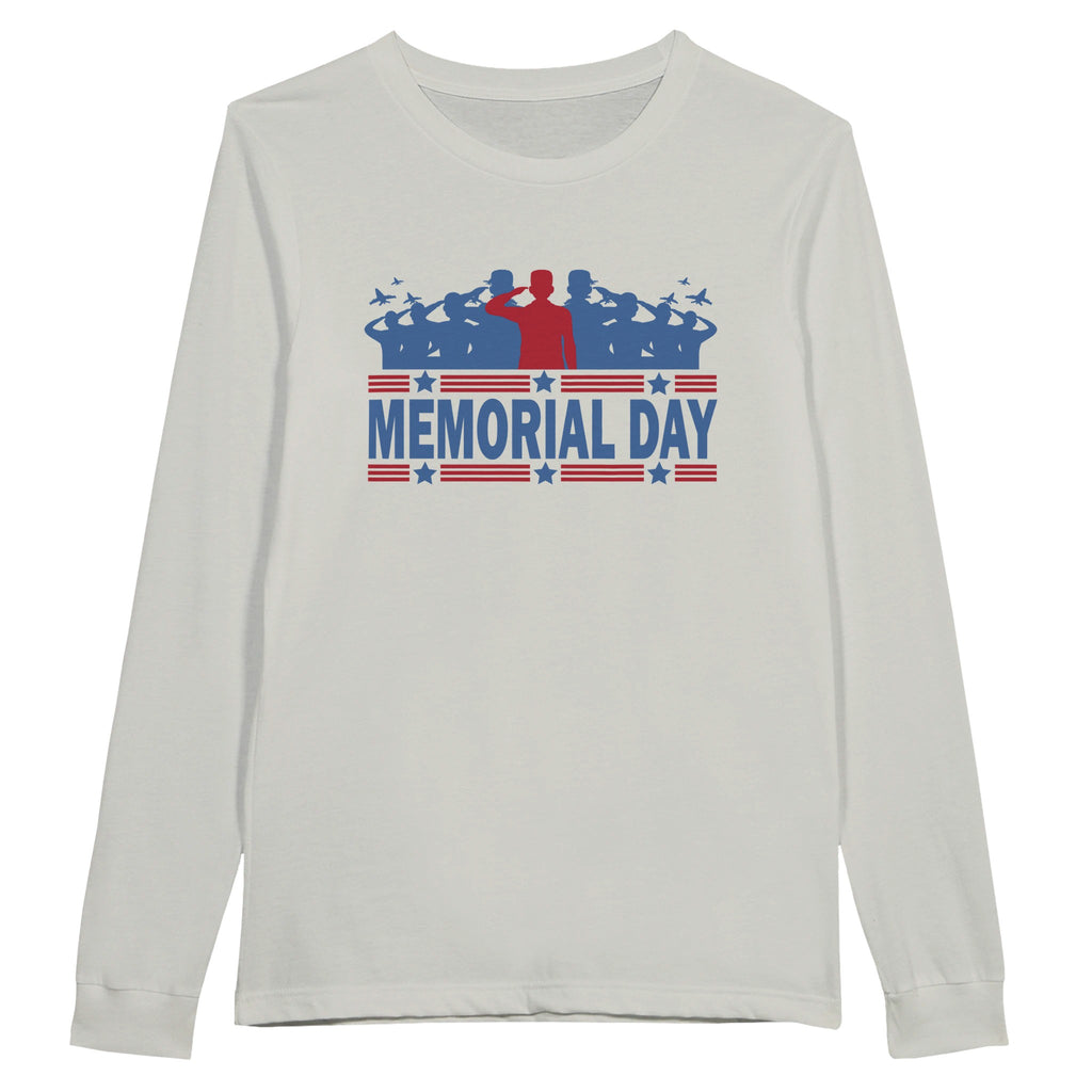 Honor & Remembrance: Memorial Day Tribute Tee - Ash - Long Sleeves T-shirts