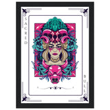 Artistry Unleashed - Warrior, Sacred Bull, and Tiger Spirit - A4 21x29.7 cm 8x12″ Black frame Sacred Bull - Wooden Framed Posters