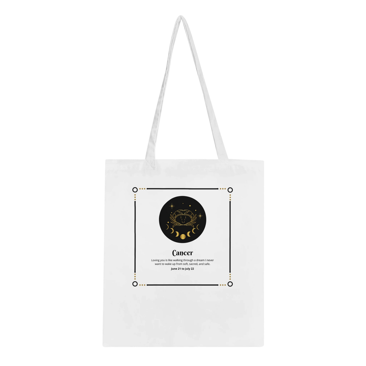 Zodiac-Themed Classic Tote Bag for Soulful Gifting - Cancer - Tote Bags