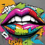 Pop Lips - Bold Expression - 20x20 - Framed Posters