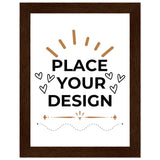 Art on Display - Ready-to-Hang Wooden Framed Customizable Poster - 15x20 cm 6x8″ Dark wood frame - Wooden Framed Posters