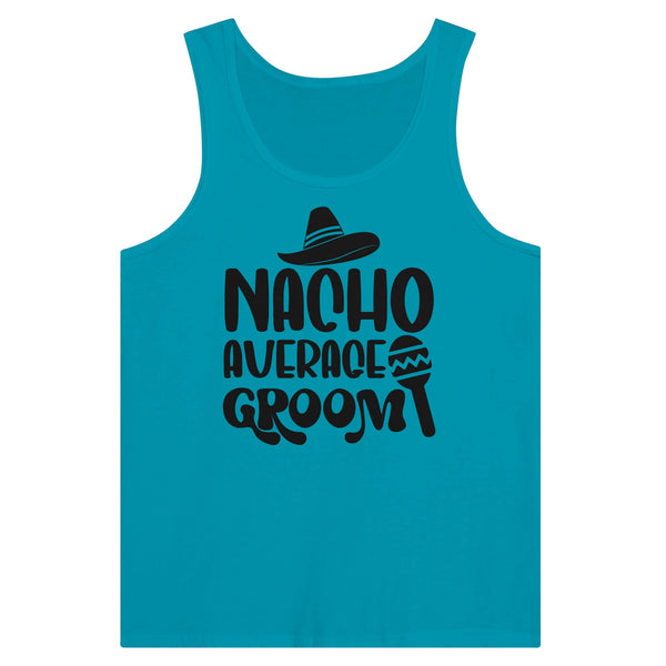 Nacho Average Groom - A Tank-Top Tribute to Unconventional Love - Teal - Print Material