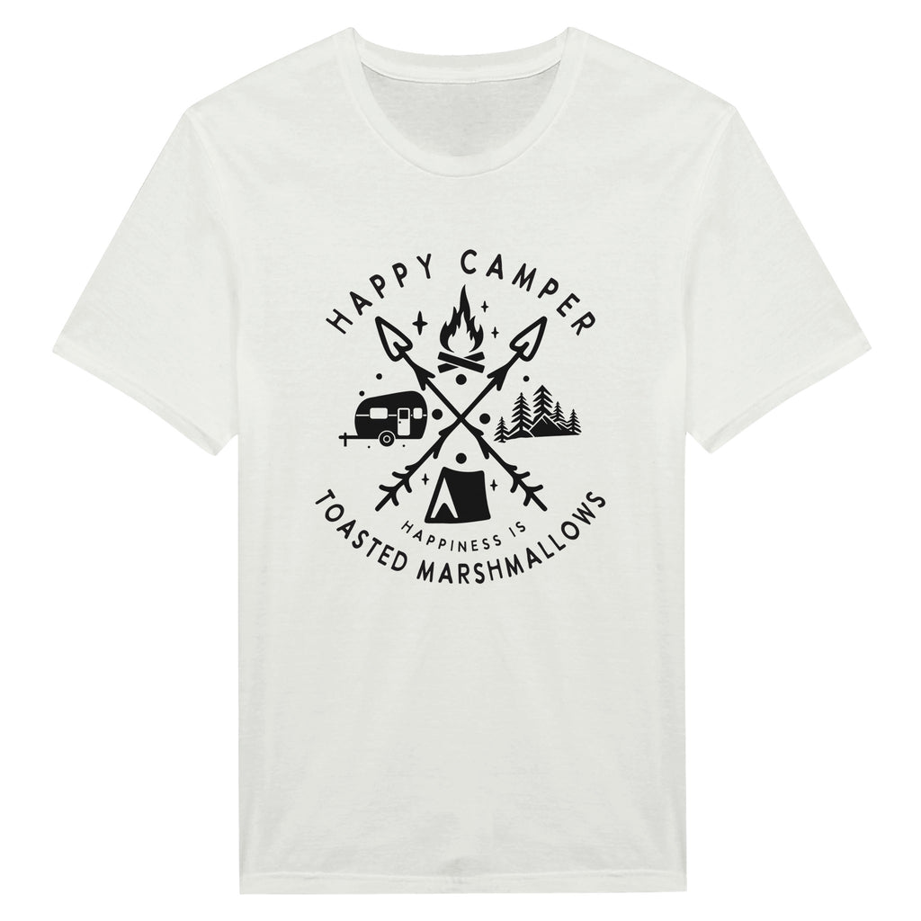 HAPPY CAMPER - Embrace the Joy of Outdoor Memories - White - T-Shirts