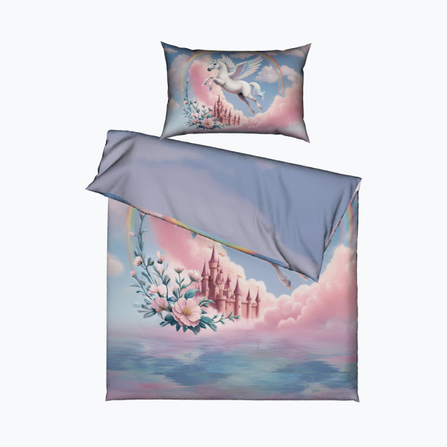 Wings of Fantasy - Cotton Satin Unicorn Bedding - - Blankets